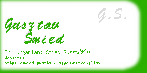 gusztav smied business card